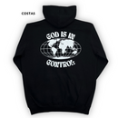 Moletom Canguru Com Capuz Preto God Is In Control