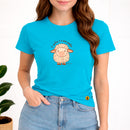 Camiseta Feminina Turquesa O Senhor é o Meu Pastor Ovelha