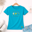 Camiseta Feminina Turquesa Deus faz Florescer