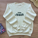 Moletom Off White Team Jesus Veludo