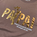 Camiseta Masculina Marrom Papai Onde há um Pai há um Lar.