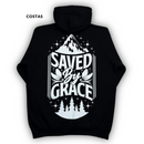 Moletom Canguru Com Capuz Preto Saved By Grace