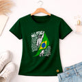 Camiseta Feminina Verde Brasil  E se Meu Povo