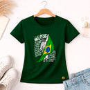 Camiseta Feminina Verde Brasil  E se Meu Povo