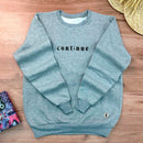 Moletom Cinza Aplique Cont;nue