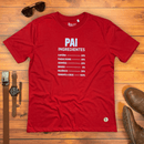 Camiseta Masculina Vermelha Pai Ingredientes