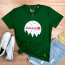Camiseta Feminina Verde Papai Noel Trenó