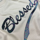 Camiseta Masculina Off White Aplique Blessed