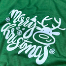 Camiseta Masculina Verde Merry Christmas Alce