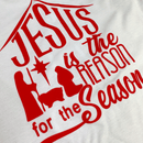 T-Shirt Infantil Branca Jesus Is The Reason For The Casa