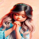 T-Shirt Infantil Salmão Menina Orando