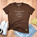 Camiseta Feminina Marrom Jesus Morreu Por Você
