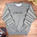 Moletom Cinza Aplique J.E.S.U.S