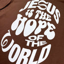 Oversized Marrom Full Jesus Is The Hope