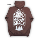 Moletom Canguru Com Capuz Marrom Saved By Grace