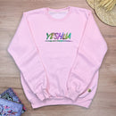 Moletom Rosa Aplique Camaleão Yeshua