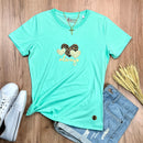 Camiseta Feminina Verde Menta Aplique Always