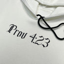 Moletom Canguru Com Capuz Off White Guarda Teu Coração Prov 4:23