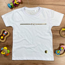 T-Shirt Infantil Branca Paz Dourado