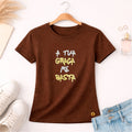 Camiseta Feminina Marrom A Tua Graça Me Basta  Aplique