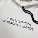 Moletom Canguru Com Capuz Off White Apenas Volte Para Casa!