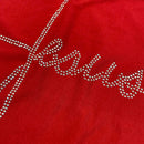 Camiseta Feminina Vermelha Jesus Strass
