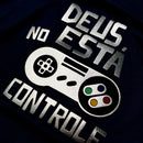 T-Shirt Infantil Azul Deus Está No Controle