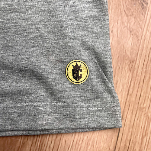 T-Shirt Infantil Cinza Aplique Kids For Christ