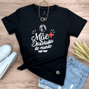 Camiseta Feminina Preta Mãe Mais Descolada do Mundo