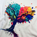 Camiseta Feminina Off White Árvore de Coração