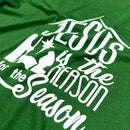Camiseta Feminina Verde Jesus Is The Reason For The Casa