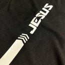 Camiseta Masculina Preta Aplique Direção Jesus