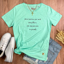 Camiseta Feminina Verde Menta Jesus Morreu Por Você