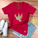 Camiseta Feminina Pink Pomba da Paz