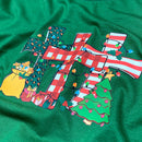 Camiseta Masculina Verde Cruz Natalina