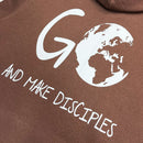 Moletom Canguru Com Capuz Marrom Go And Make Disciples