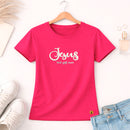 Camiseta Feminina Pink Jesus Best Gift Ever Veludo