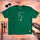 Camiseta Masculina Verde Fé Coração Dourado