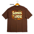 Oversized Marrom Full Somos a Voz
