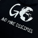 Moletom Canguru Com Capuz Preto Go And Make Disciples