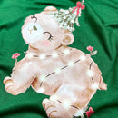 Camiseta Masculina Verde Urso Brilhante