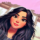 T-Shirt Infantil Rosa Garota Jesus