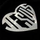 Moletom Preto Aplique Coração Jesus