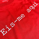Camiseta Masculina Vermelha Eis-me Aqui