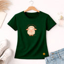 Camiseta Feminina Verde O Senhor é o Meu Pastor Ovelha