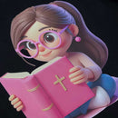 T-Shirt Infantil Preta Menina Bíblia