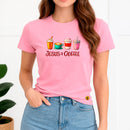 Camiseta Feminina Rosa Jesus & Coffee