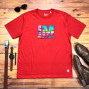 Camiseta Masculina Vermelha Aplique Camaleão IM Blessed