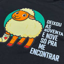 T-Shirt Infantil Preta Ovelha Deixou As Noventa E Nove