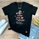 Camiseta Feminina Preta Mãe Amor Pra Sempre